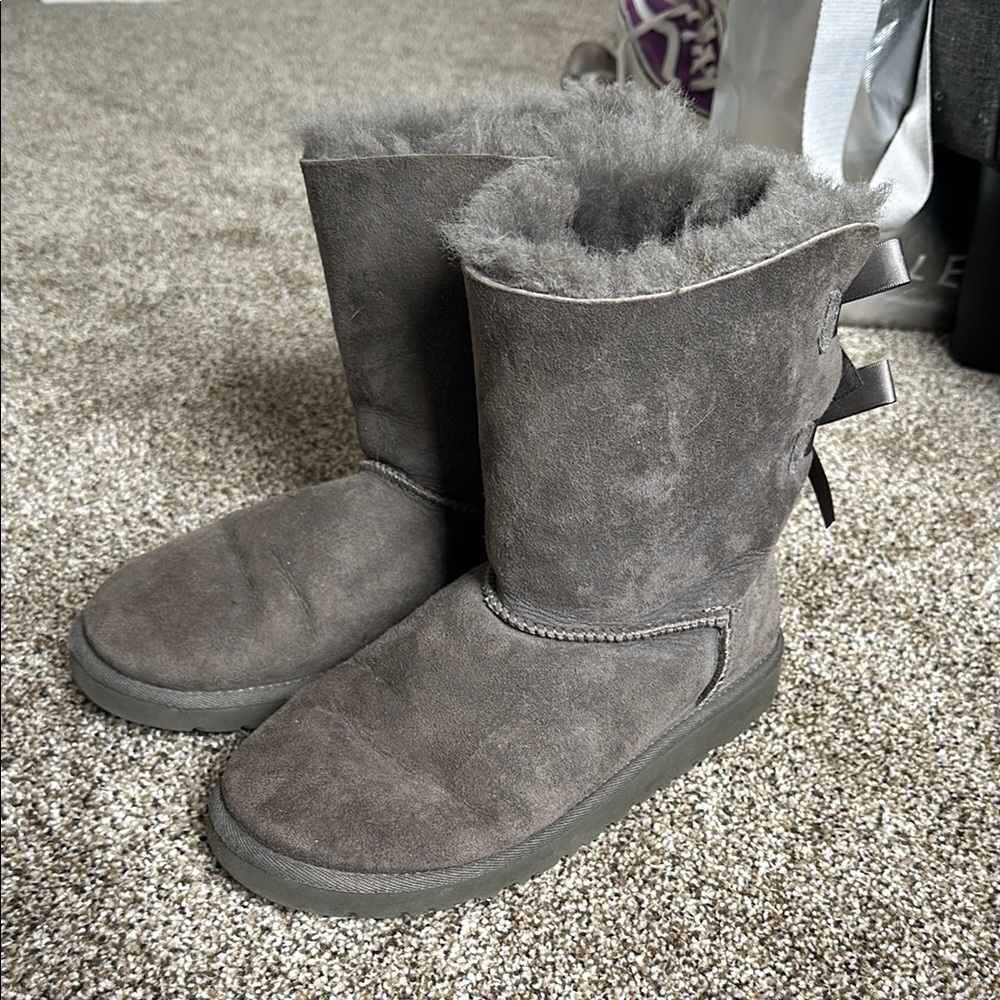 UGG Gray Shearling Boots